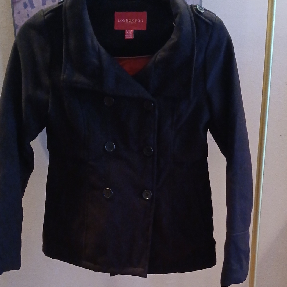 London Fog Girl's Dark Navy Peacoat
